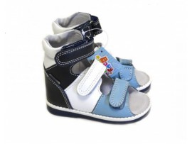 Обувь ортопедическая BabyOrtho Терри 1 белый/синий/голубой